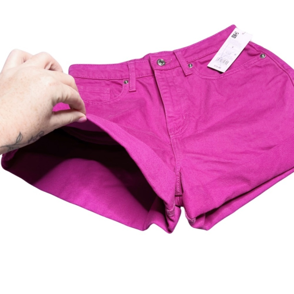 NWT Wild Fable Womens Pink High Waisted Cuffed Denim Summer Casual Shorts Size 4 - Picture 8 of 16